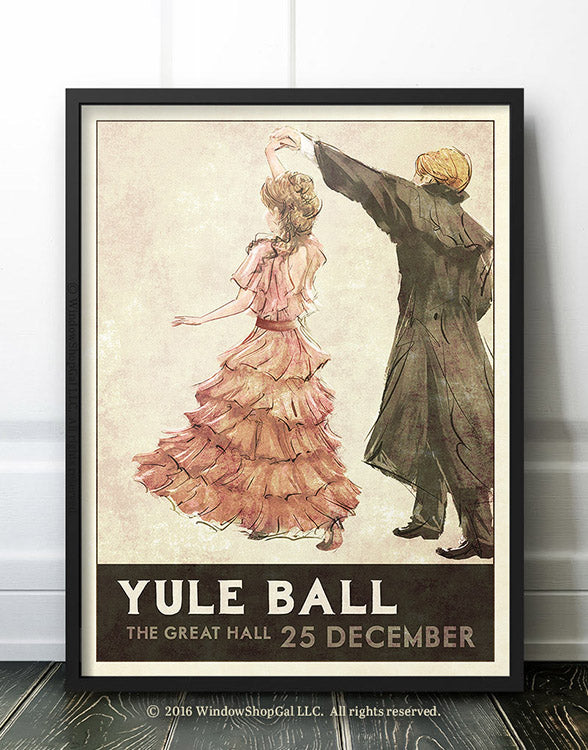 Yule Ball Poster (Pink Dress) | Holiday Wizard Wall Art & Gifts for Potter Fans | Ron Hermione Draco Dramione Shippers WindowShopGal Yule Ball Poster (Pink Dress) | Holiday Wizard Wall Art & Gifts for Potter Fans | Ron Hermione Draco Dramione Shippers WindowShopGal