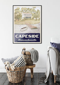 Capeside Massachusetts Retro Vintage Travel Poster