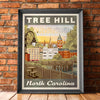 Tree Hill Retro Vintage Travel Poster Inspired by One Tree Hill