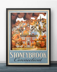 Stoneybrook Connecticut Retro Vintage Travel Poster