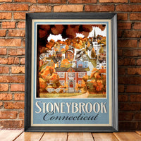 Stoneybrook Connecticut Retro Vintage Travel Poster