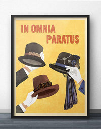 In Omnia Paratus Steampunk Hats Poster