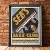 Seb's Jazz Club Retro Vintage Ad Poster