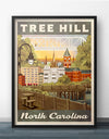 Tree Hill Retro Vintage Travel Poster Inspired by One Tree Hill
